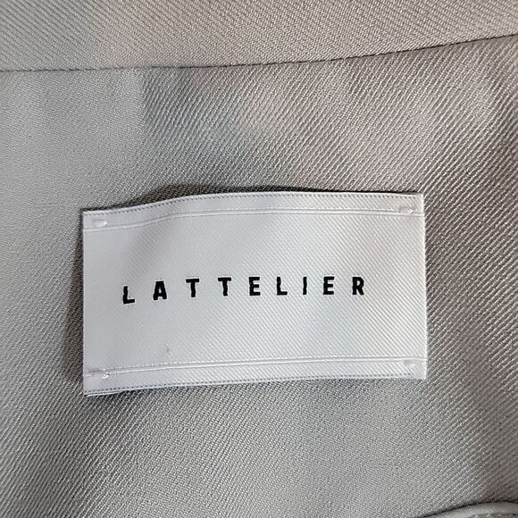 Lattelier Patchwork Trenchcoat In Grey Womens Size M - Picture 2 of 14